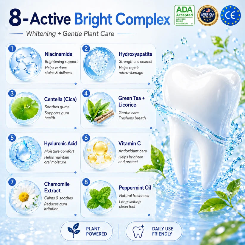 [Professional Grade] AQA Niacinamide Foaming Toothpaste 8X