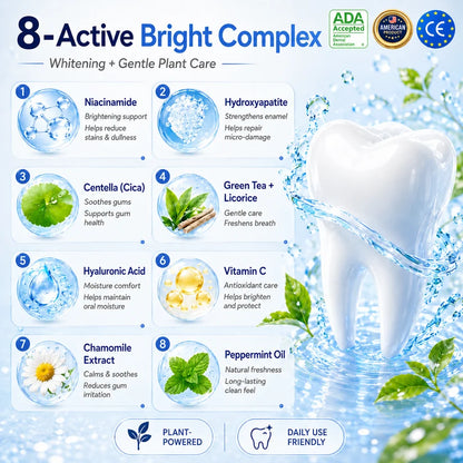 [Professional Grade] AQA Niacinamide Foaming Toothpaste 8X