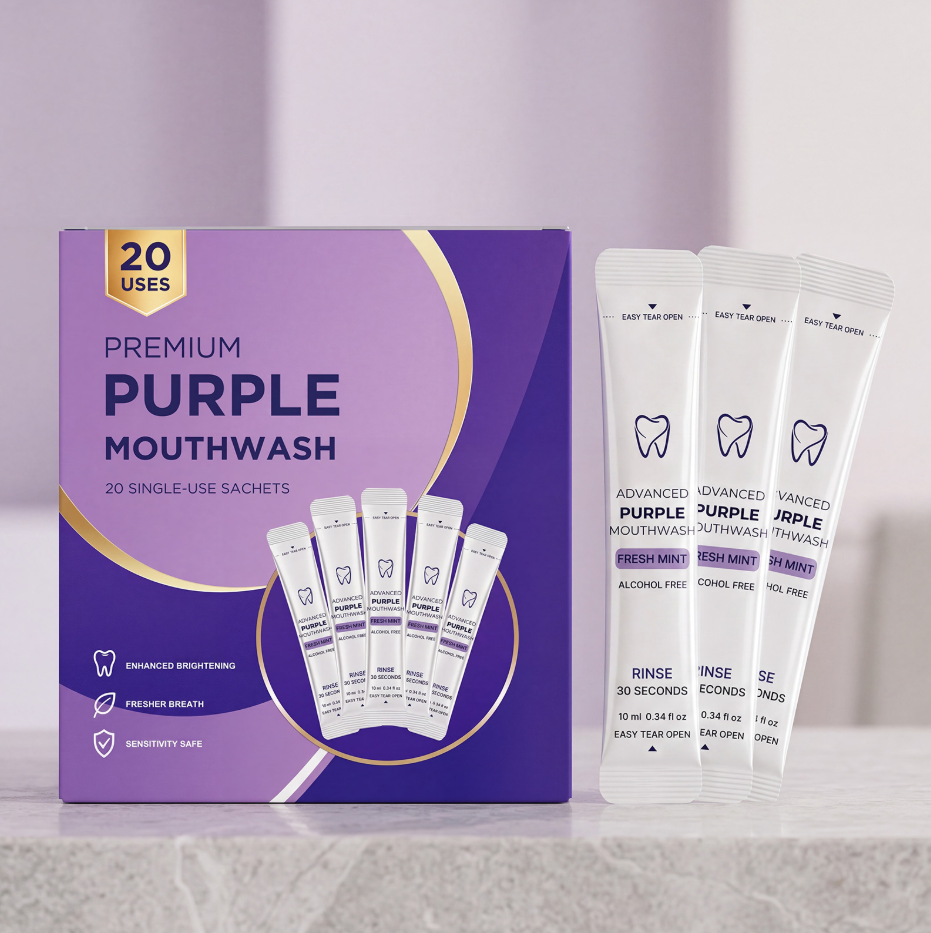 LAST DAY PROMOTION - 59% OFF|Purple Mouthwash- Peroxide-Free - Alcohol Free - Vegan Mint