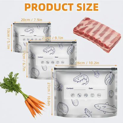 Reusable Stand-Up Aluminum Foil Storage Bags with Zipper | Posiyo