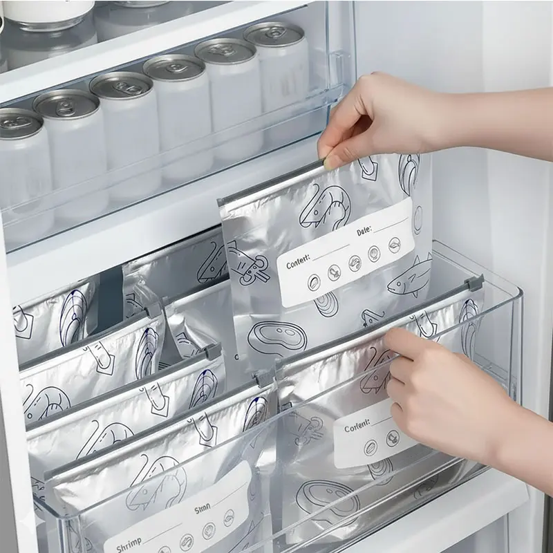Reusable Stand-Up Aluminum Foil Storage Bags with Zipper | Posiyo