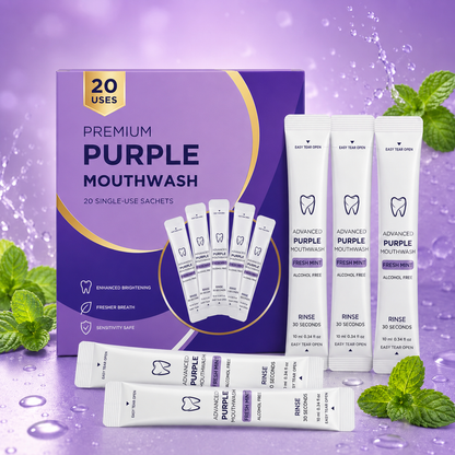 LAST DAY PROMOTION - 59% OFF|Purple Mouthwash- Peroxide-Free - Alcohol Free - Vegan Mint