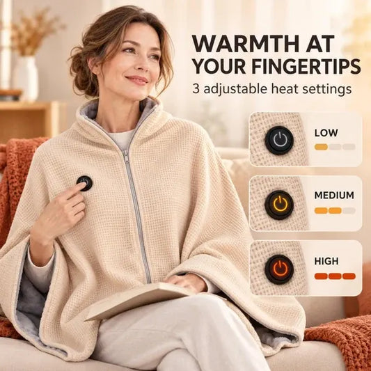 Wearable Heated Shawl 3 Heat Levels Portable Heated Shawl