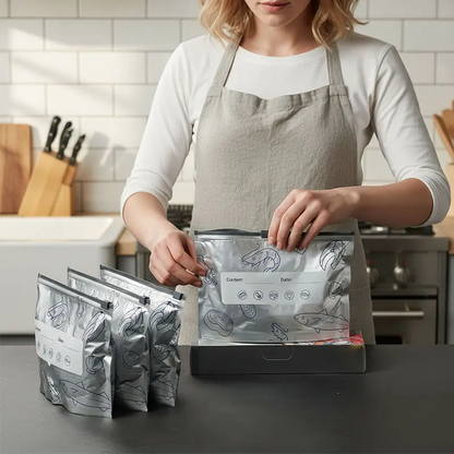Reusable Stand-Up Aluminum Foil Storage Bags with Zipper | Posiyo