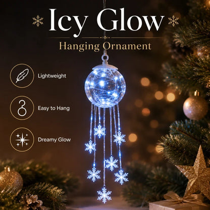 Winter Magic Snowflake Waterfall – Hanging LED Christmas Decorations❄️