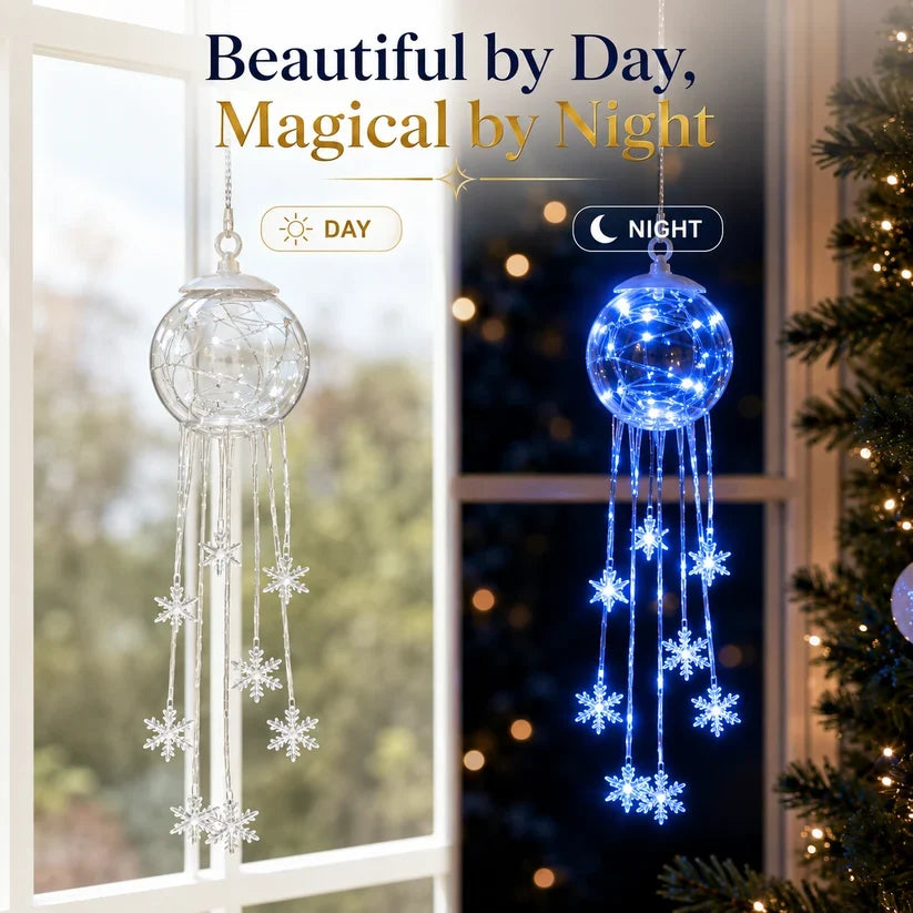 Winter Magic Snowflake Waterfall – Hanging LED Christmas Decorations❄️