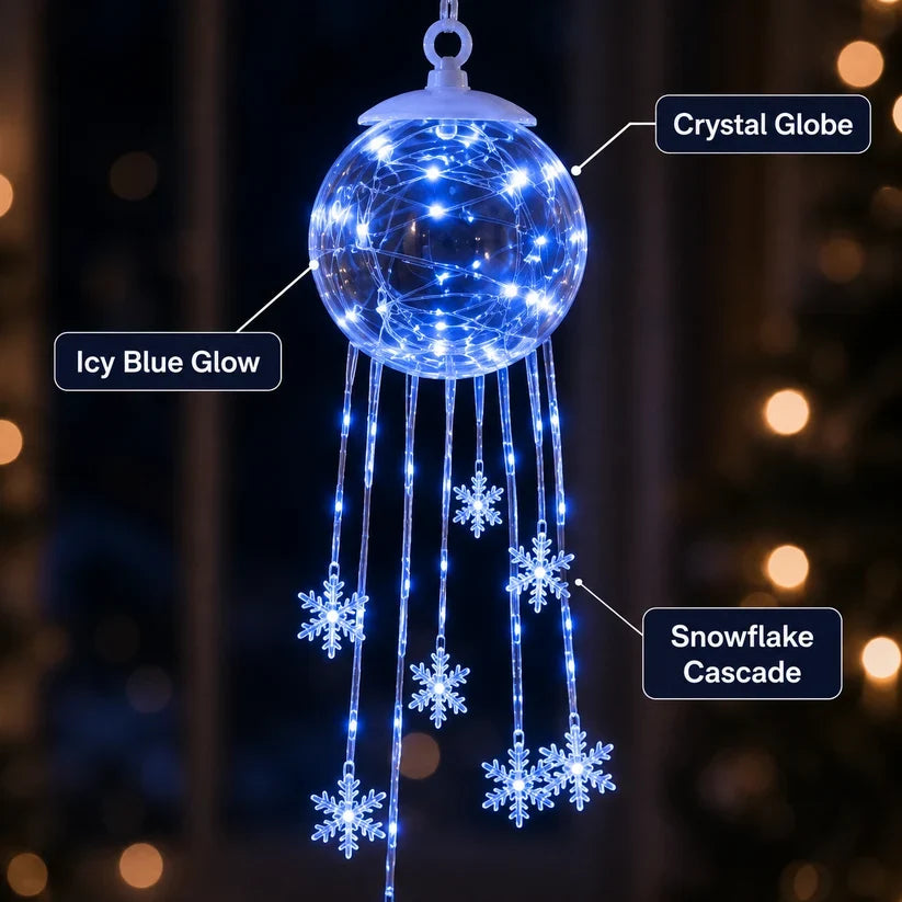 Winter Magic Snowflake Waterfall – Hanging LED Christmas Decorations❄️