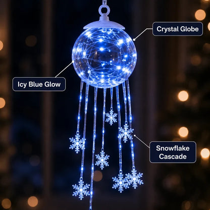 Winter Magic Snowflake Waterfall – Hanging LED Christmas Decorations❄️