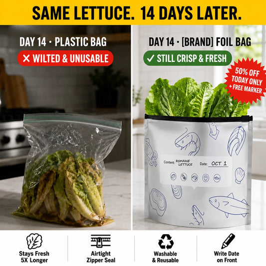 Reusable Stand-Up Aluminum Foil Storage Bags with Zipper | Posiyo