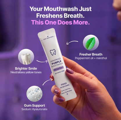 LAST DAY PROMOTION - 59% OFF|Purple Mouthwash- Peroxide-Free - Alcohol Free - Vegan Mint
