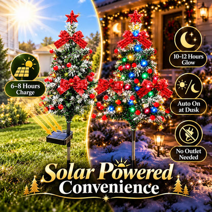 🔥 Solar Cedar Christmas Tree Lights🔥| Festive Outdoor Holiday Decor