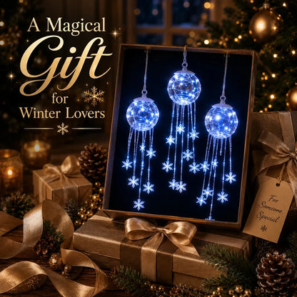 Winter Magic Snowflake Waterfall – Hanging LED Christmas Decorations❄️