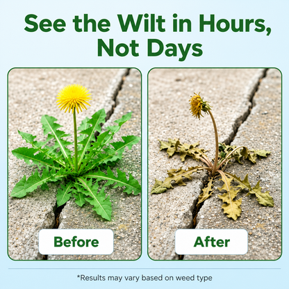 Wilt Tough Weeds In Hours, Without Harsh Chemicals or Expensive Landscapers