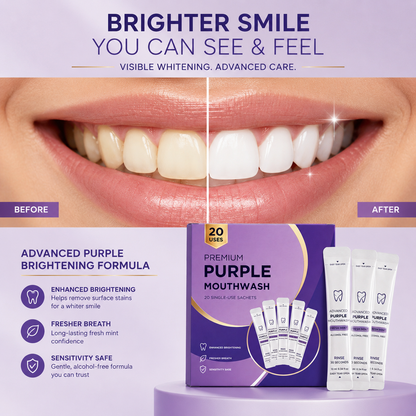 LAST DAY PROMOTION - 59% OFF|Purple Mouthwash- Peroxide-Free - Alcohol Free - Vegan Mint