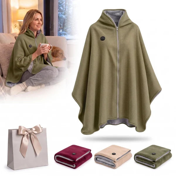 Wearable Heated Shawl 3 Heat Levels Portable Heated Shawl